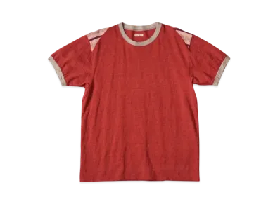 KAPITAL Heathered Sheeting Florida Ringer Tee "Red"