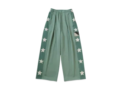 KAPITAL Smooth Jersey Stunt Man Woman Buggy Track Pants "Light Green"