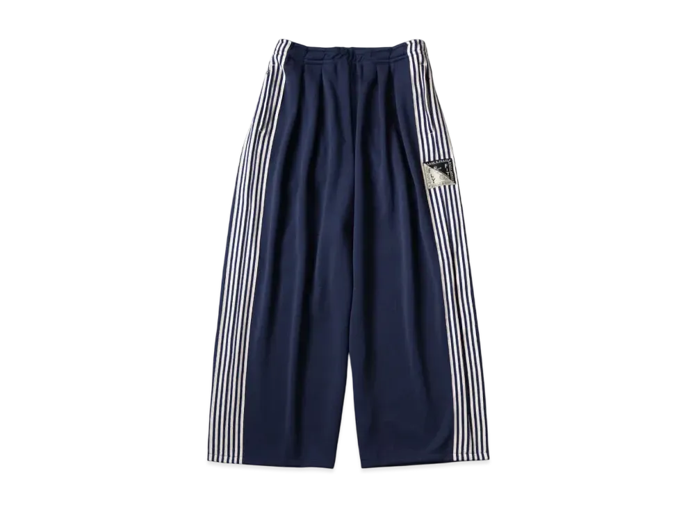 KAPITAL Smooth Jersey Stunt Man Woman Super Buggy Track Pants "Navy"