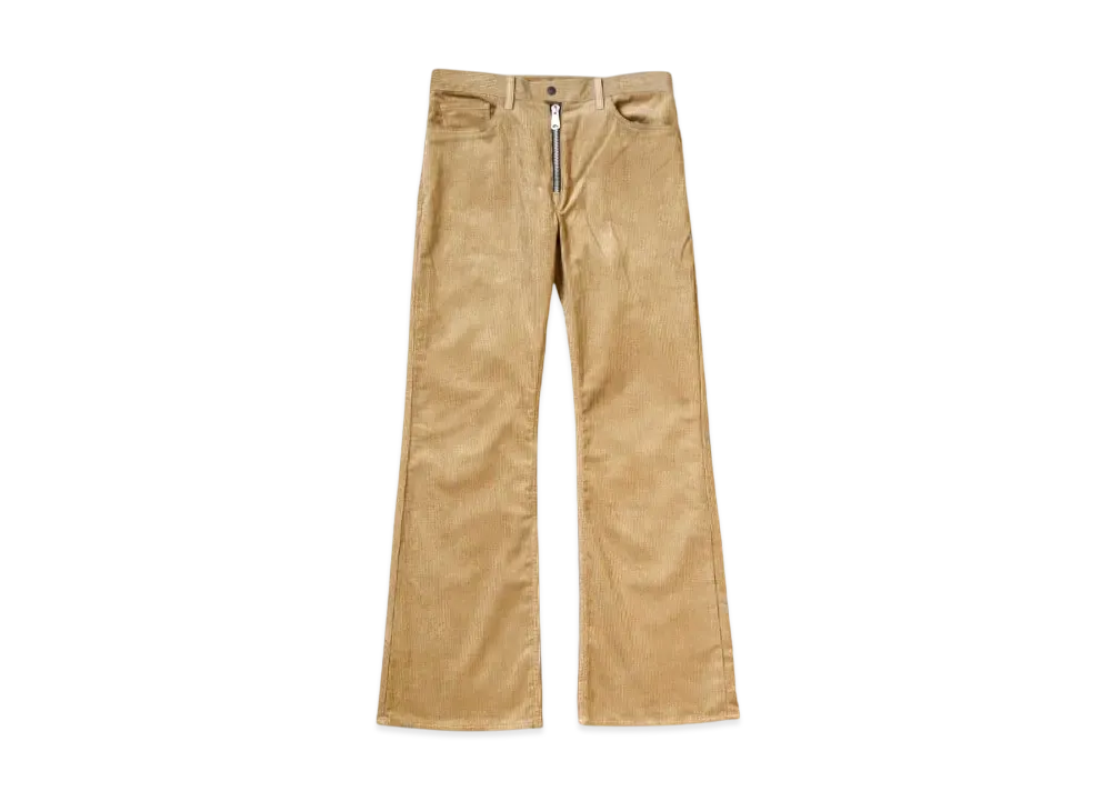 KAPITAL 8W Corduroy 5P Zipper Rat Flared Pants "Beige"