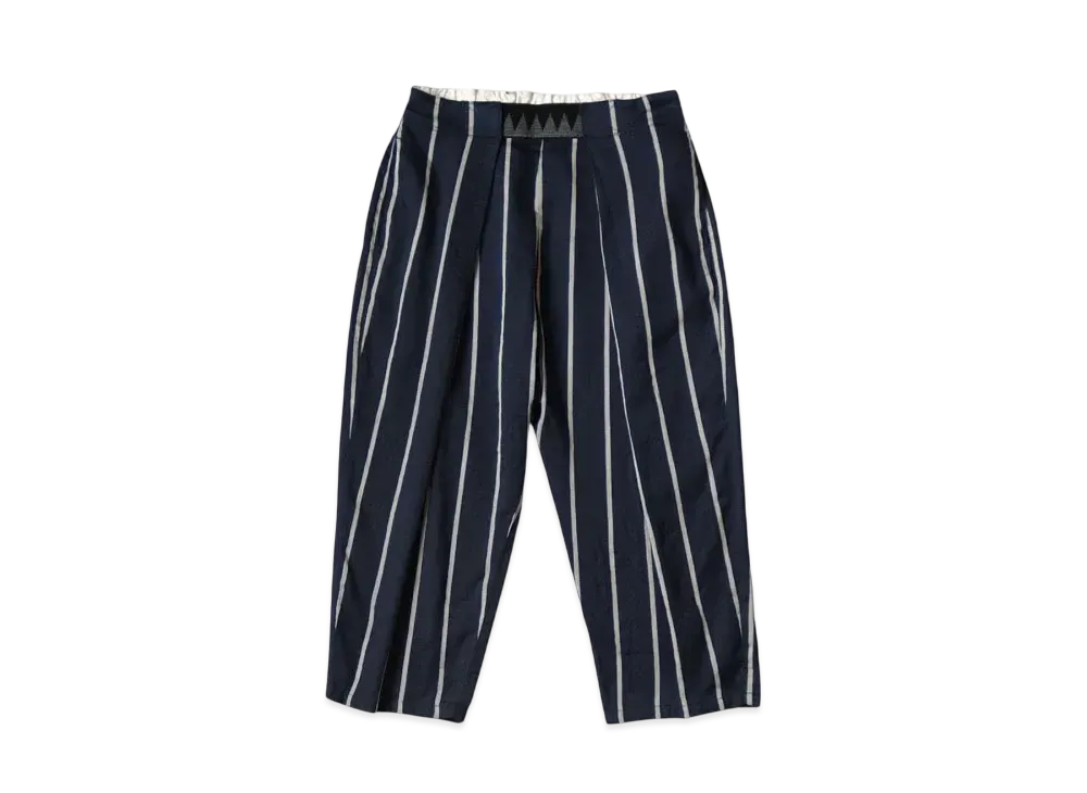 KAPITAL Linen Phillies Stripes Easy Beach Pants "Navy"