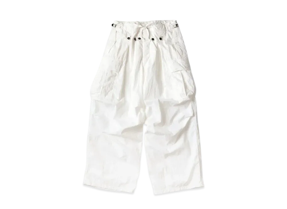 KAPITAL Ripstop Jumbo Cargo Pants "White"