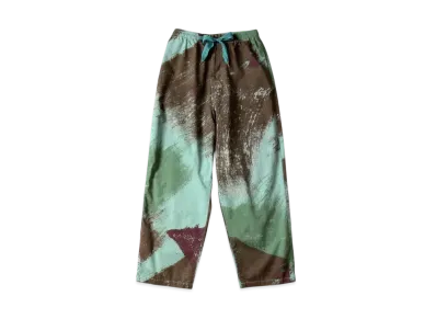 KAPITAL Corn Bar Barry Brush Camo Easy Pants "Turquoise"