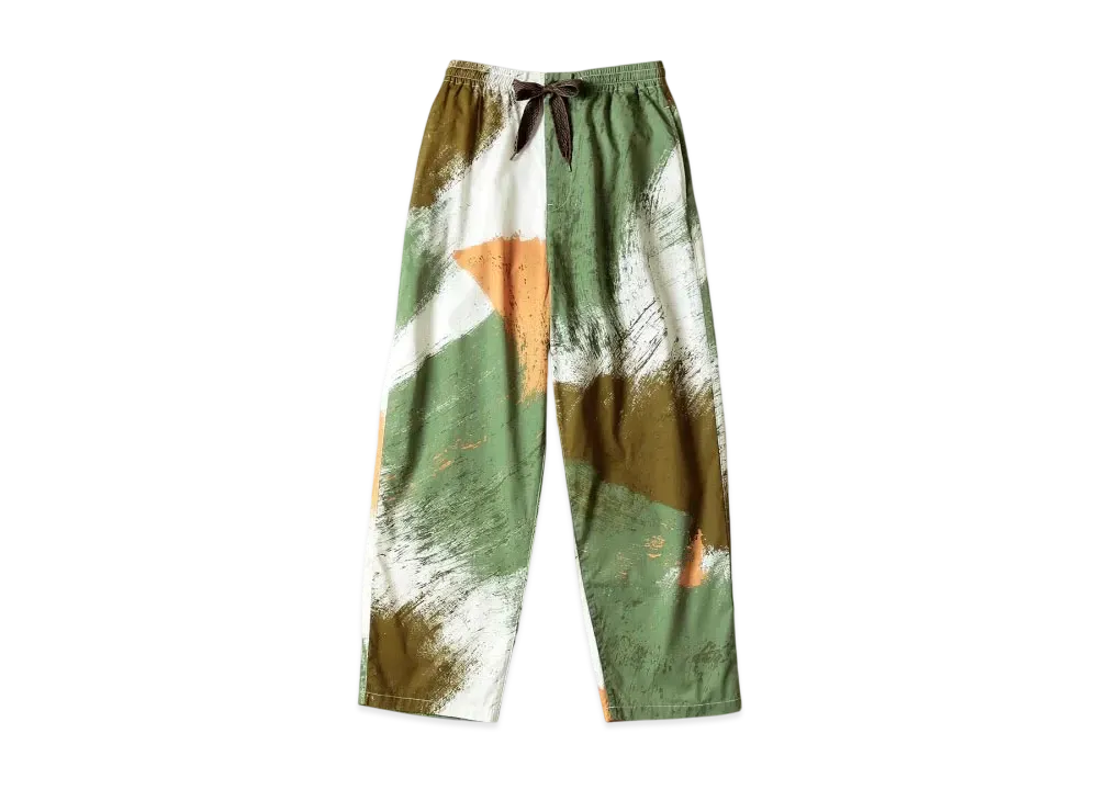 KAPITAL Corn Bar Barry Brush Camo Easy Pants "White"