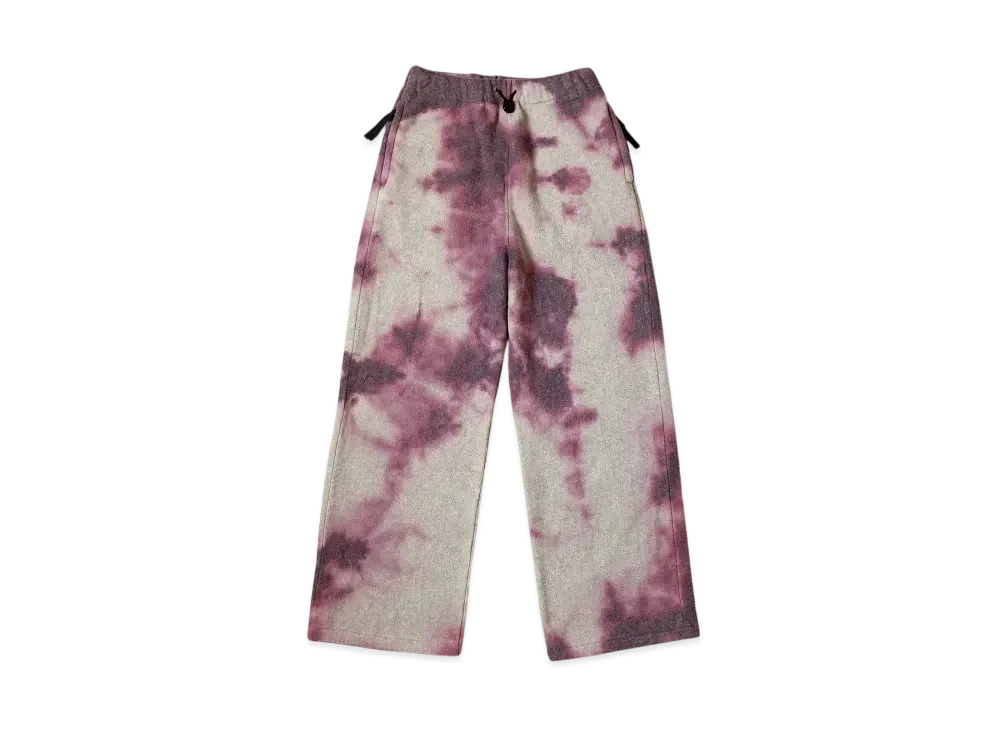 KAPITAL Reverse Fleece Tie Dye Easy Pants "Purple"