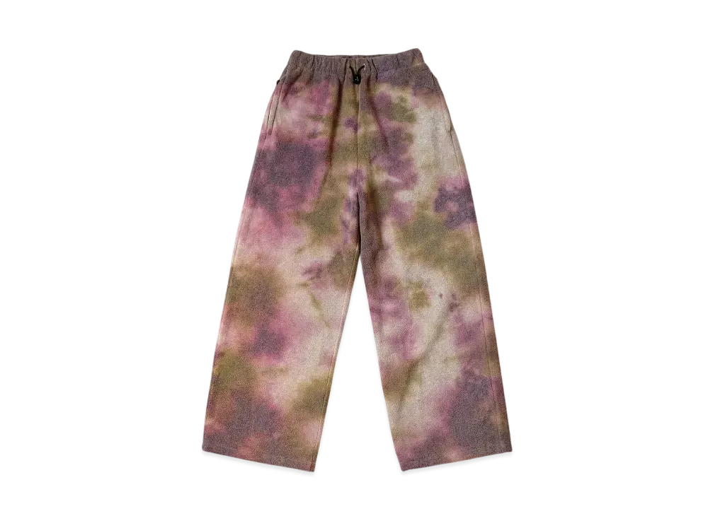 KAPITAL Reverse Fleece Tie Dye Easy Pants "Khaki"