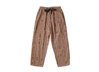 KAPITAL Fleece Lining Hope Stripe Easy Pants "Brown"