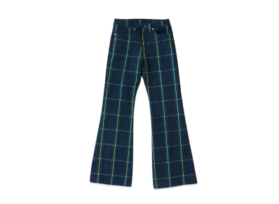 KAPITAL 11oz Tartan Check 5P "Green Yellow"