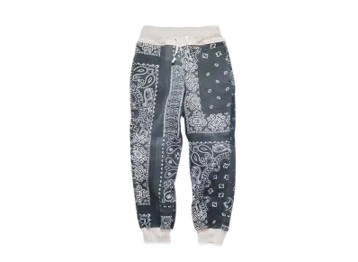 KAPITAL Fleece Bandana Sweat Ribs Pants "Black"