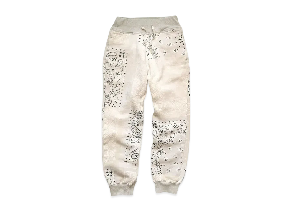 KAPITAL Fleece Bandana Sweat Ribs Pants "Kinari"