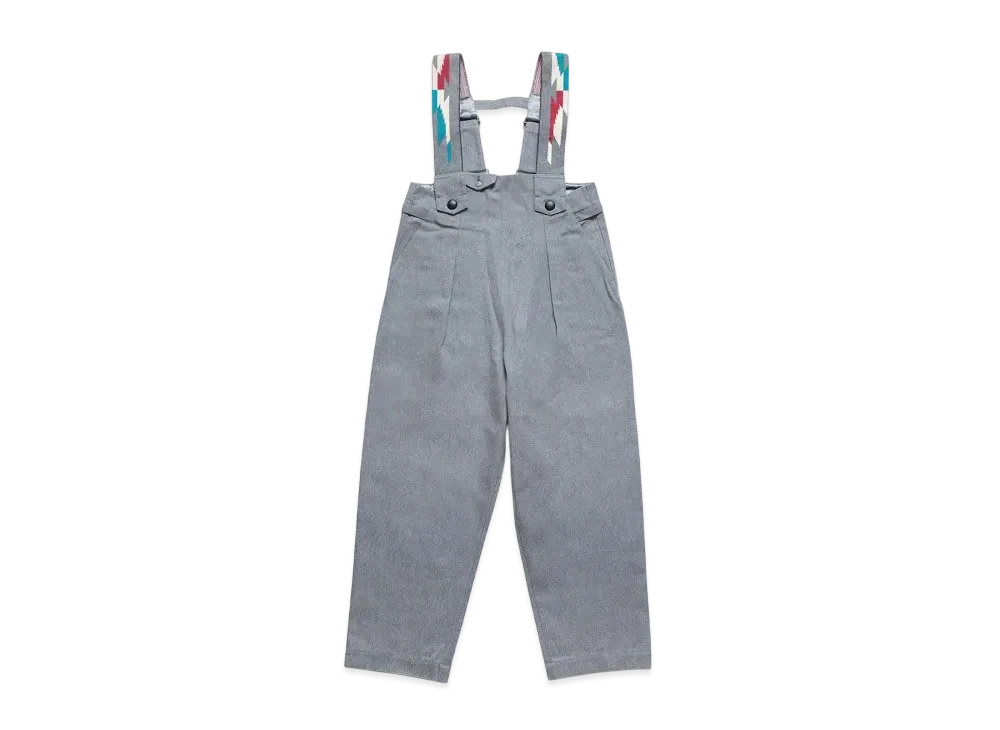 KAPITAL Heather Canvas Ortega Overalls "Grey"