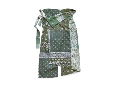 KAPITAL Gauze Bandana Patchwork Wrap Pants "Khaki"