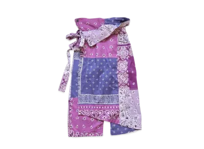 KAPITAL Gauze Bandana Patchwork Wrap Pants "Light Purple"