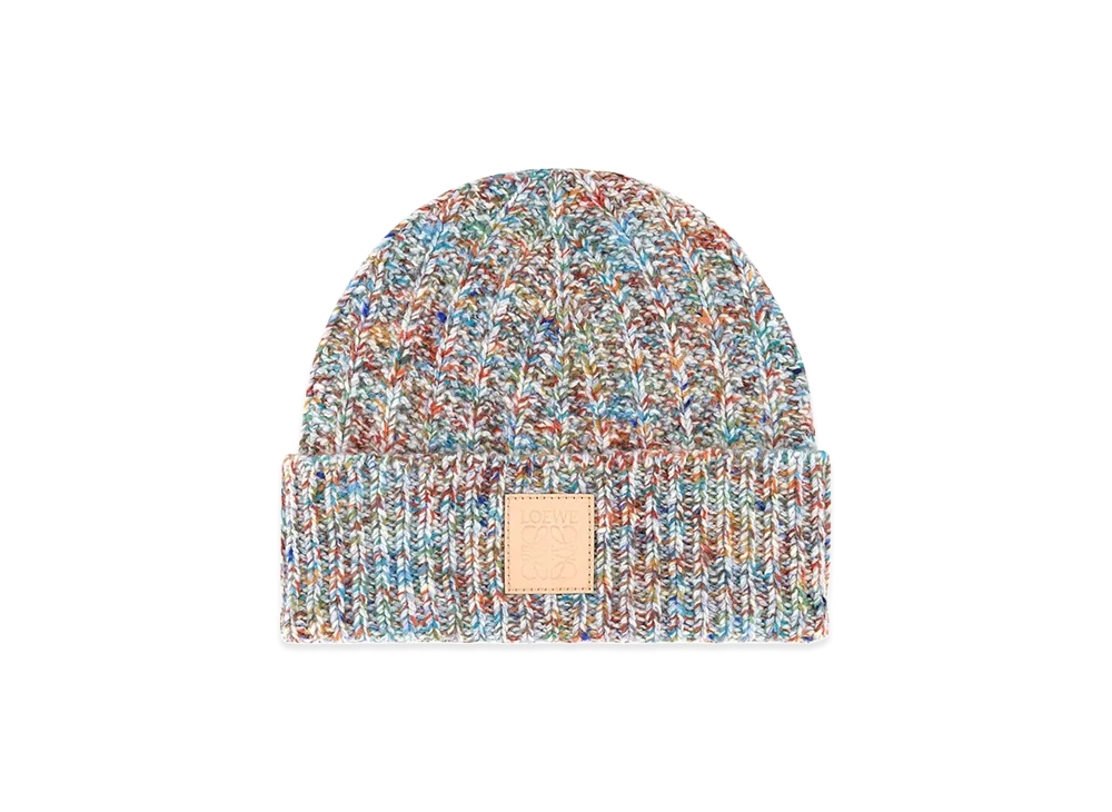 LOEWE Women's Wool Blend Beanie "Multicolor"