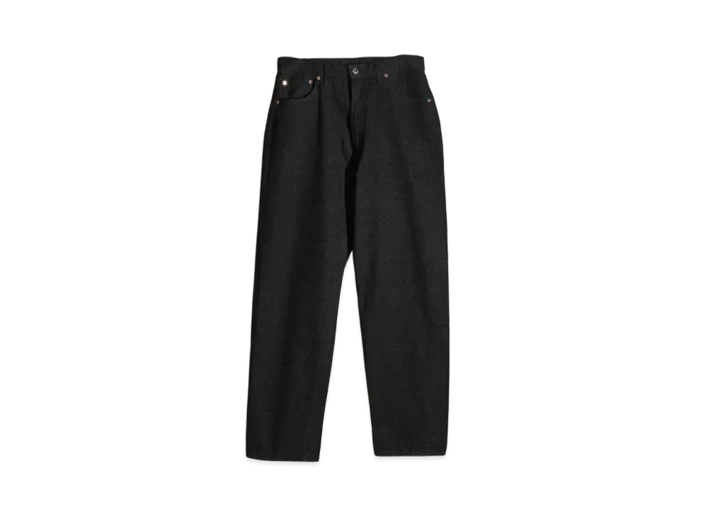 KAPTAIN SUNSHINE 5P Zipper Front Denim Pants "Black One Wash"