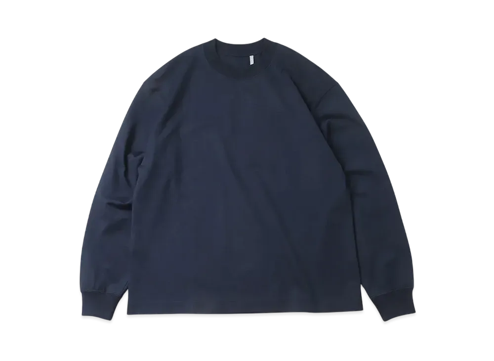 KAPTAIN SUNSHINE Suvin Supima Tube L/S Tee Heavy "Steel Navy"