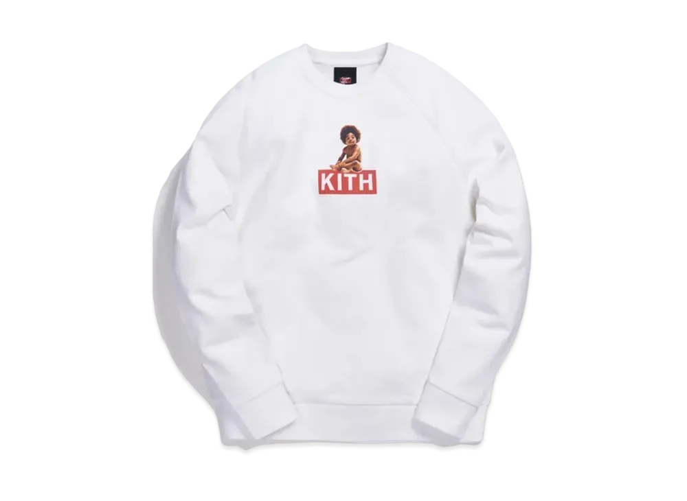 KITH Biggie Classic Logo Crewneck "White"