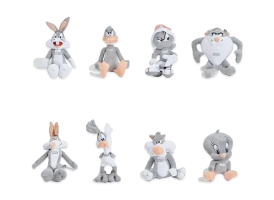 KITH Looney Tunes 8 Pack Plush Set "Grey"