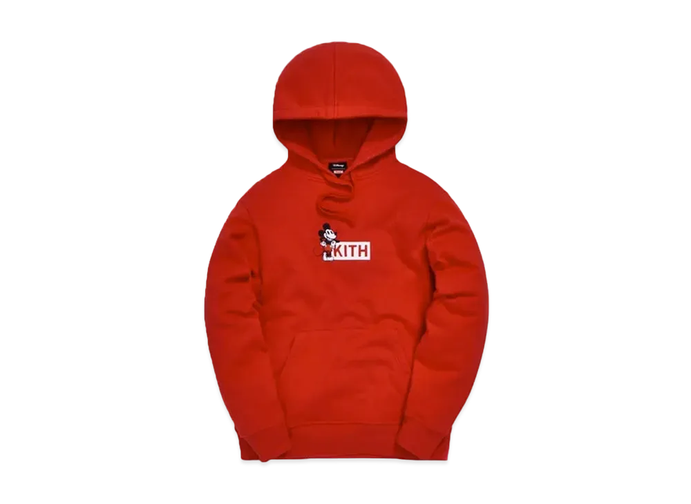 KITH Disney 20s Mickey Classic Logo Hoodie "Red"