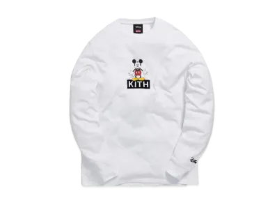 KITH Disney 30s Mickey Standing Classic Logo L/S Tee "White"