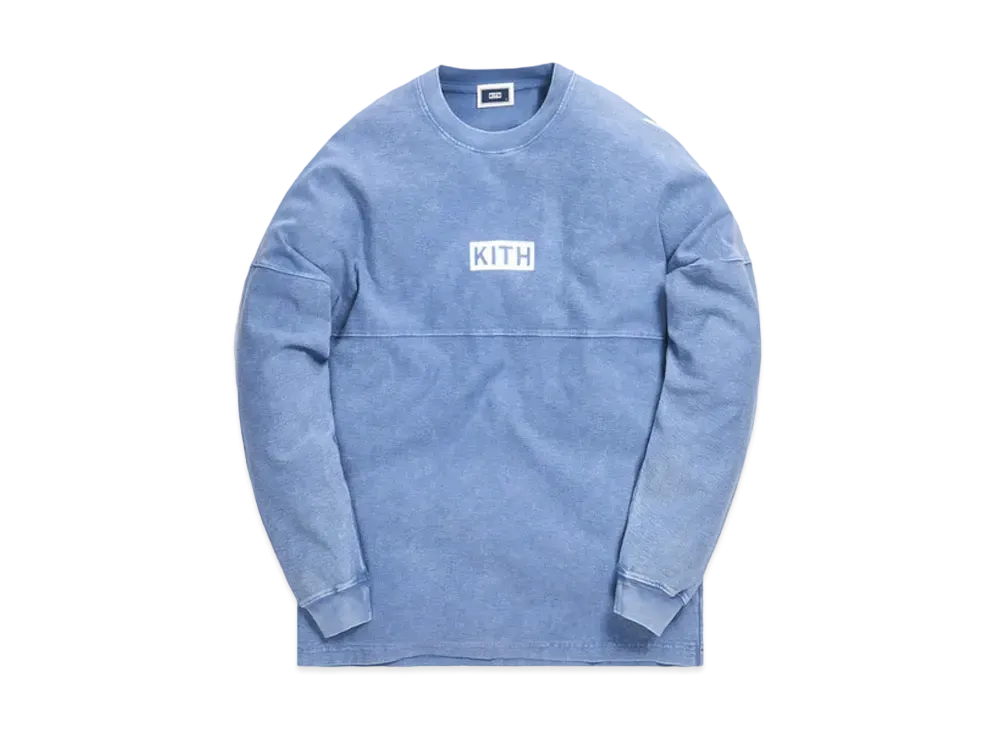 KITH Paneled L/S Tee "Medium Indigo"