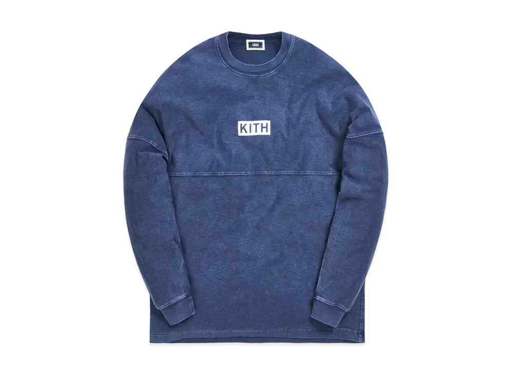 KITH Paneled L/S Tee "Dark Indigo"