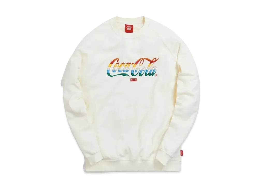 KITH Coca-Cola Striped Crewneck "Ivory"