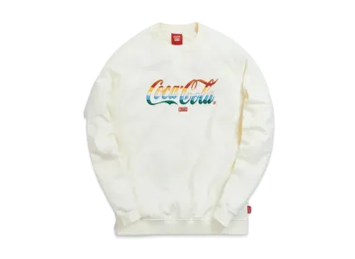 KITH Coca-Cola Striped Crewneck "Ivory"