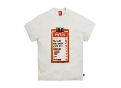 KITH Coca-Cola Menu Vintage Tee "Ivory"