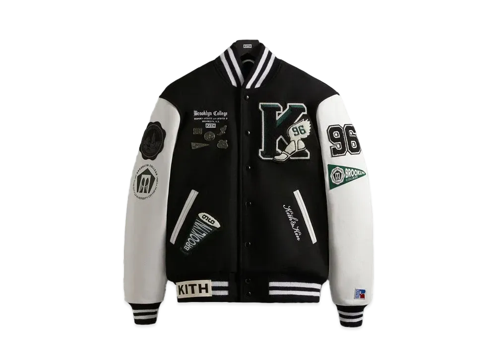 Kith x Russell Athletic x CUNY Brooklyn College Golden Bear Jacket "Black"