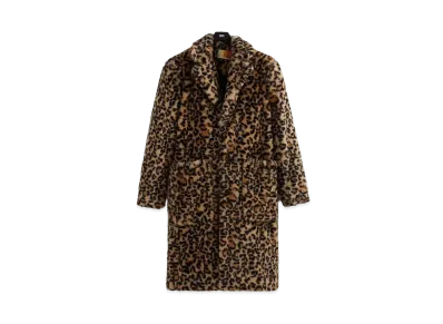 Kith Faux Leopard Patten Overcoat "Birch"