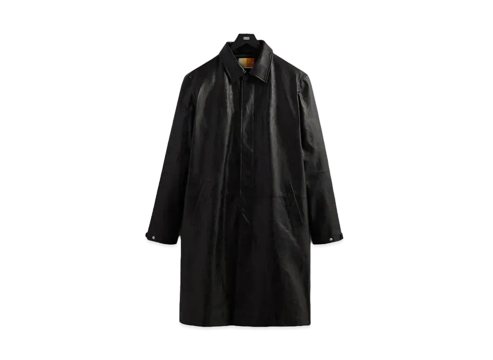 Kith Leather Brighton Overcoat "Black"