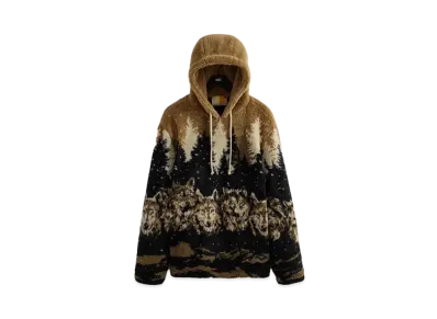 Kith Merrick Wolves Sherpa Hoodie "Black"
