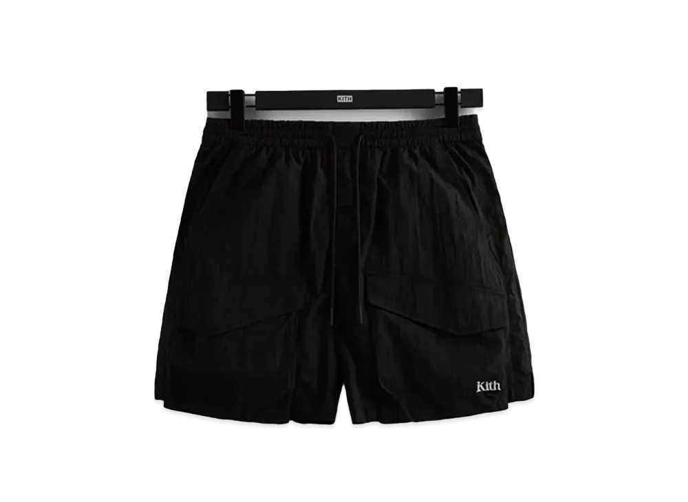 Kith Wrinkle Nylon Boreum Cargo Short "Black"