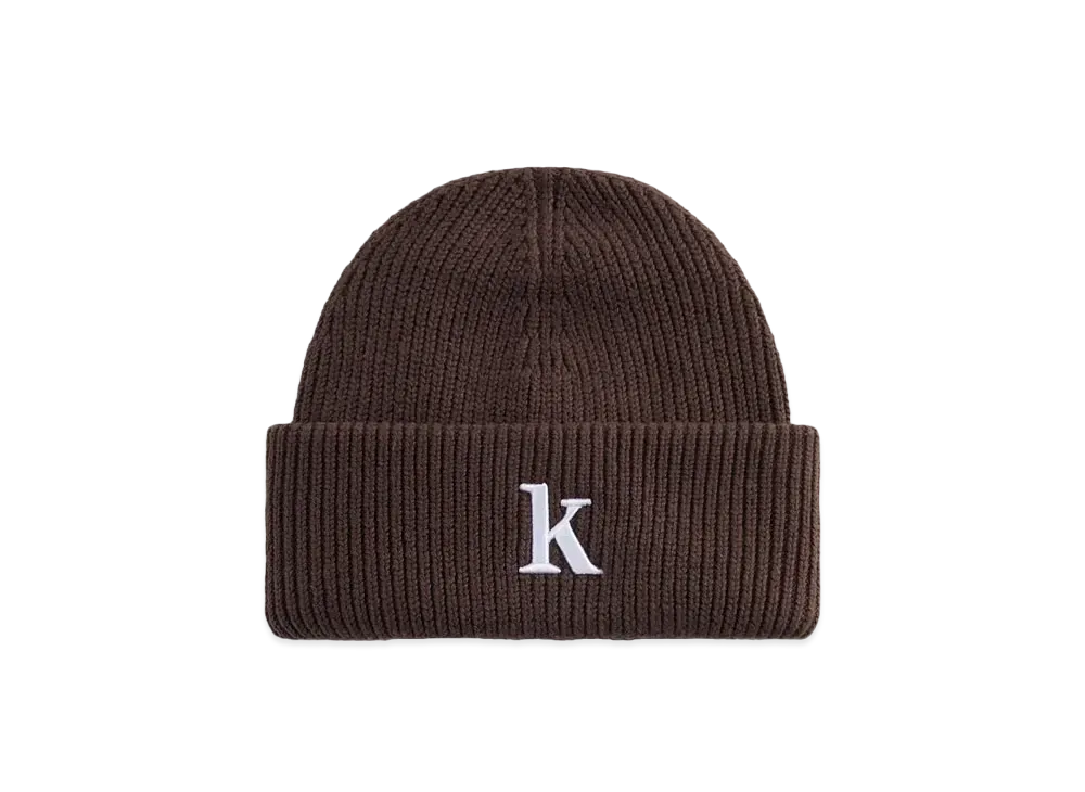 Kith Serif K Cotton Beanie "Hickory"