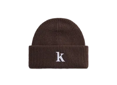 Kith Serif K Cotton Beanie "Hickory"