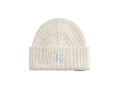 Kith Serif K Cotton Beanie "Sandrift"
