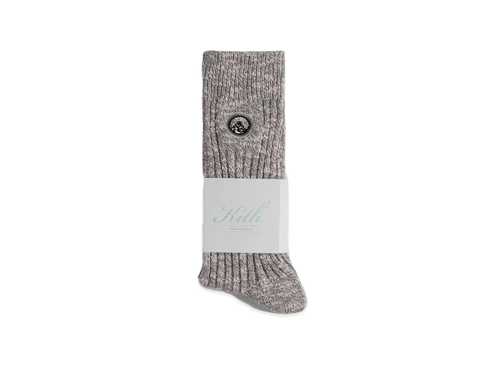 Kith Willet Marled Crew Socks "Quicksand"