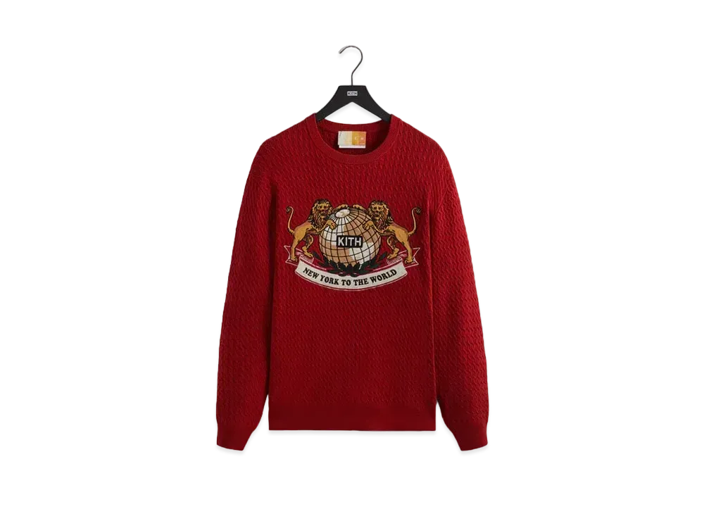 Kith NY To The World Cable Crewneck "Allure"