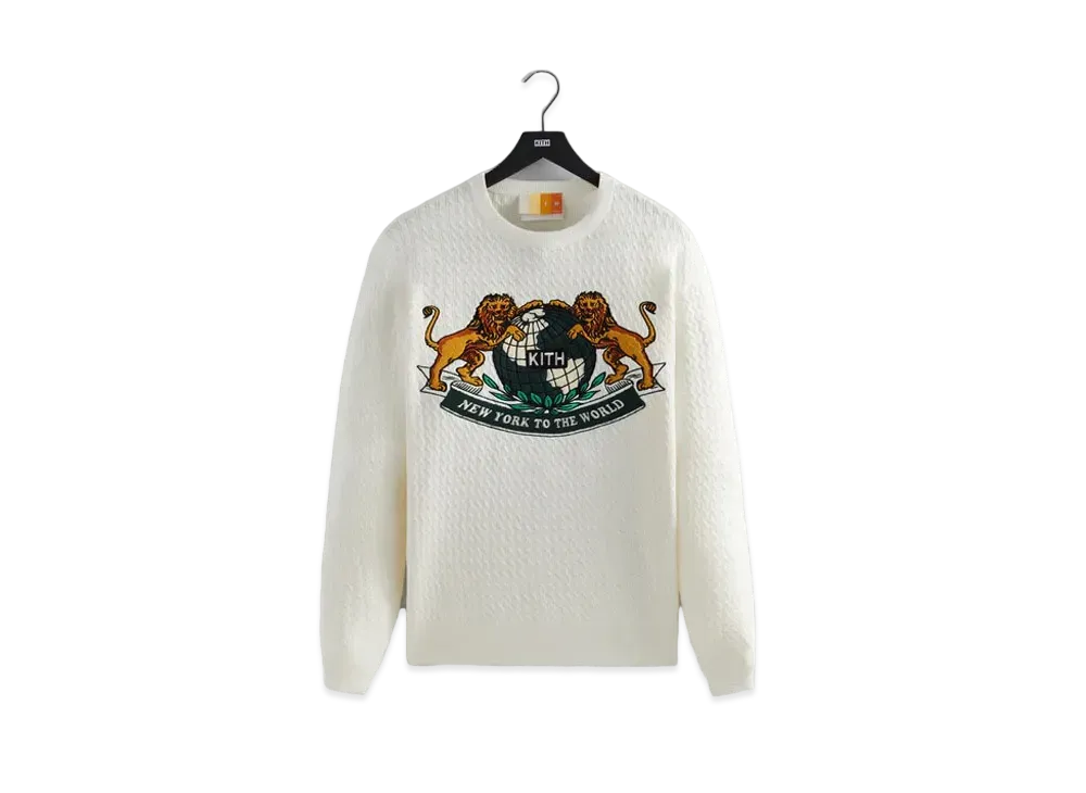 キス NY トゥー ザ ワールド ケーブル クルーネック "サンドドリフト"