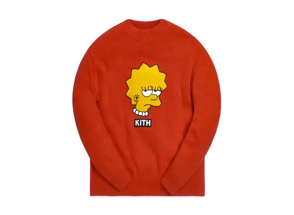 Kith The Simpsons Lisa Intarsia Sweater "Red"
