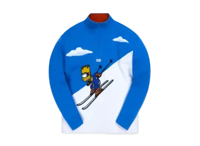 Kith The Simpsons Bart Quarter Zip Ski Sweater "Blue"