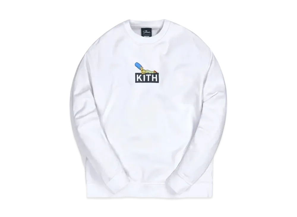 キス ザ シンプソンズ マージ ボックス ロゴ クルーネック "ホワイト"