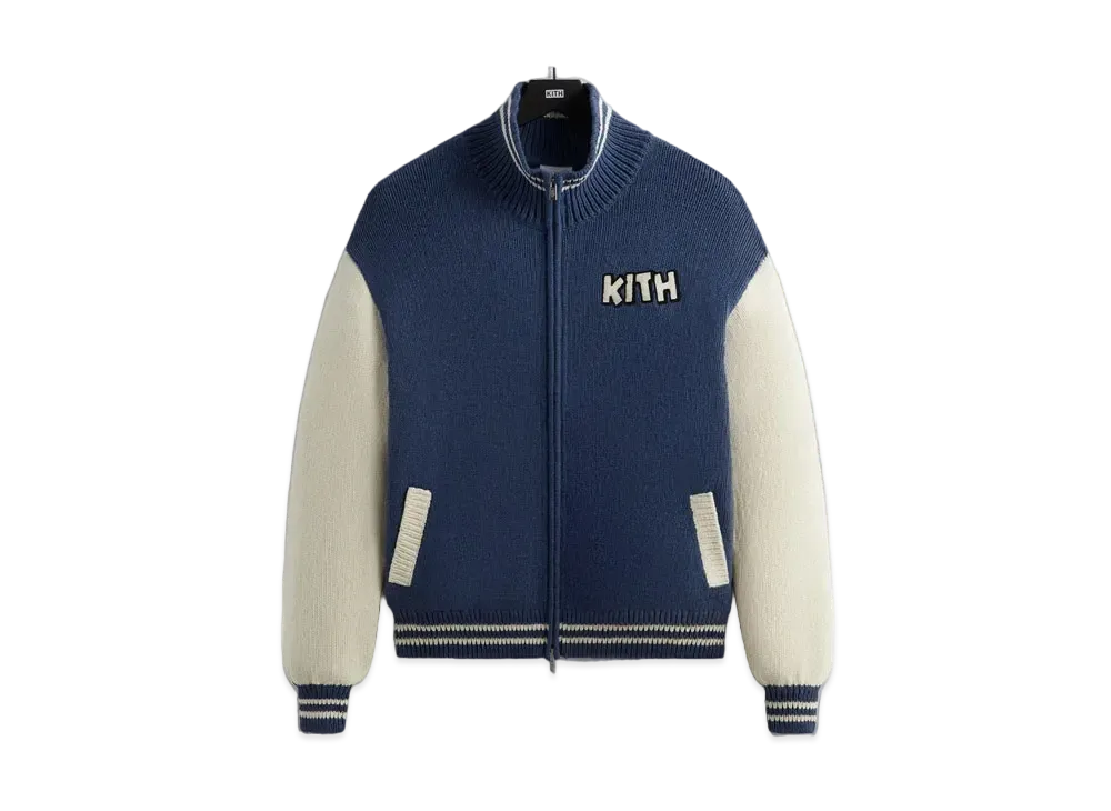 Kith x Disney Mickey & Friends Wyona Full Zip Sweater "Heather Indigo"
