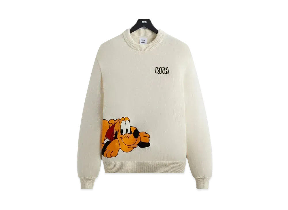 Kith x Disney Mickey & Friends Pluto Crewneck Sweater "Sandrift"