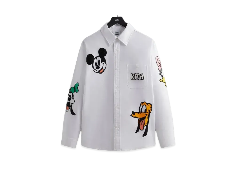 キス x ディズニー ミッキー & フレンズ オックスフォード アポロ "ホワイト"