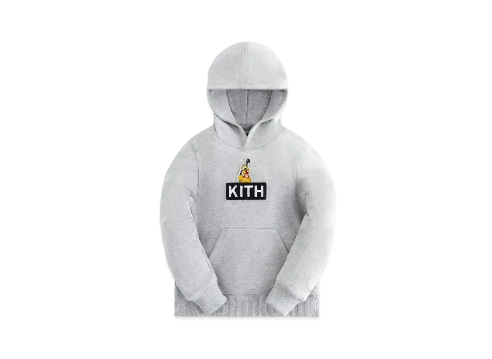 Disney | Kith Kids for Mickey & Friend Pluto Classic Logo Hoodie "Light Heather Grey"