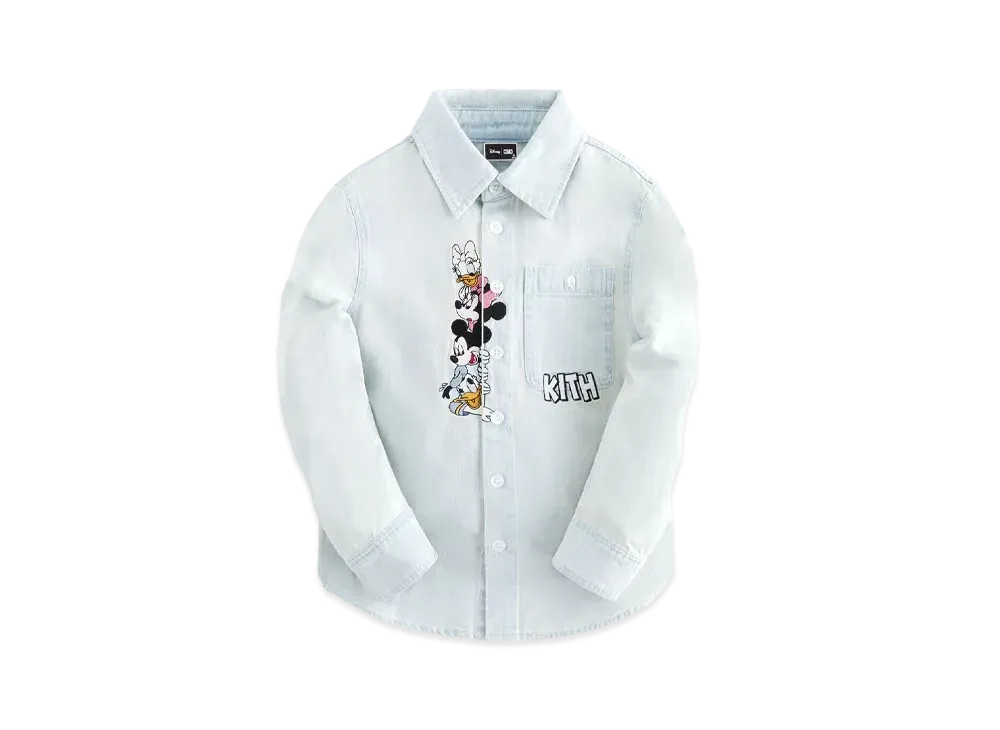 Disney | Kith Kids for Mickey & Friend Chambray Apollo Shirt "Light Indigo"
