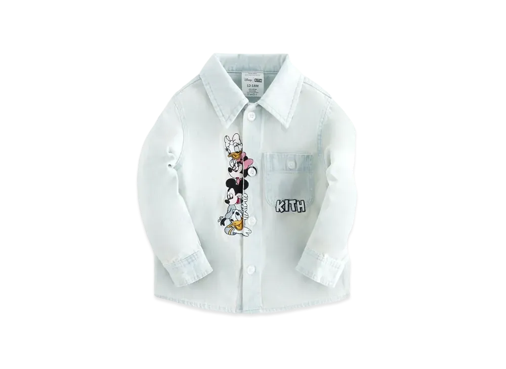 Disney | Kith Baby for Mickey & Friends Chambray Apollo Shirt "Light Indigo"