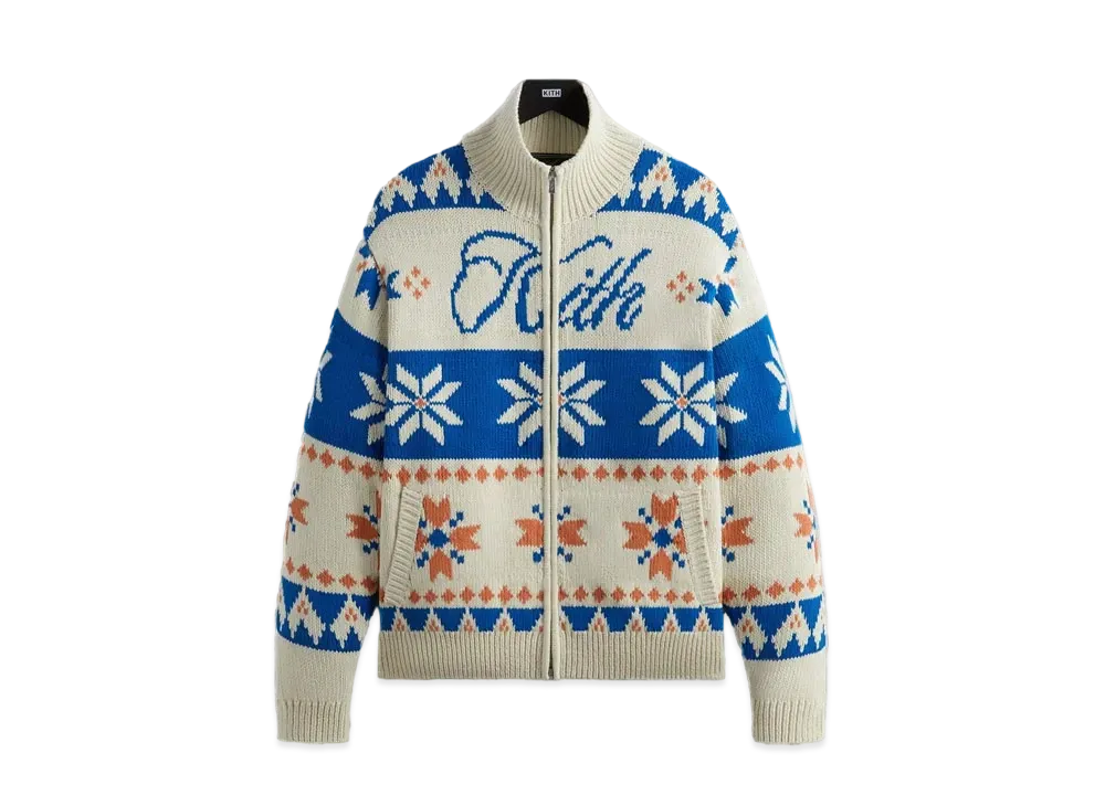 Kith Wyona Full Zip Sweater "Sandrift"